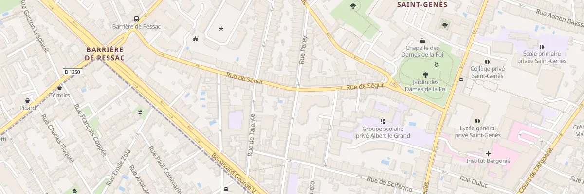 Plan du 29B Rue Perey à Bordeaux