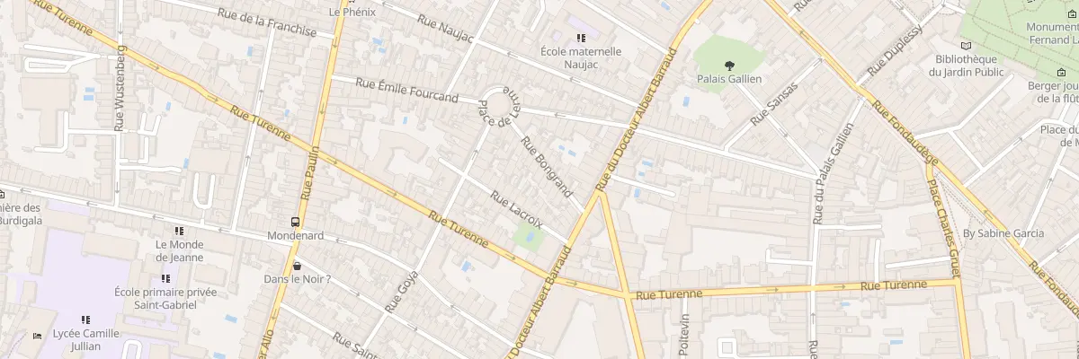 Plan du 12 Rue Bongrand à Bordeaux