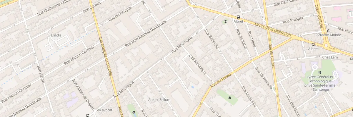 Plan du 86 Rue Mouneyra à Bordeaux