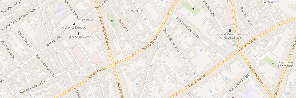 Plan du 104 Rue du Tondu à Bordeaux