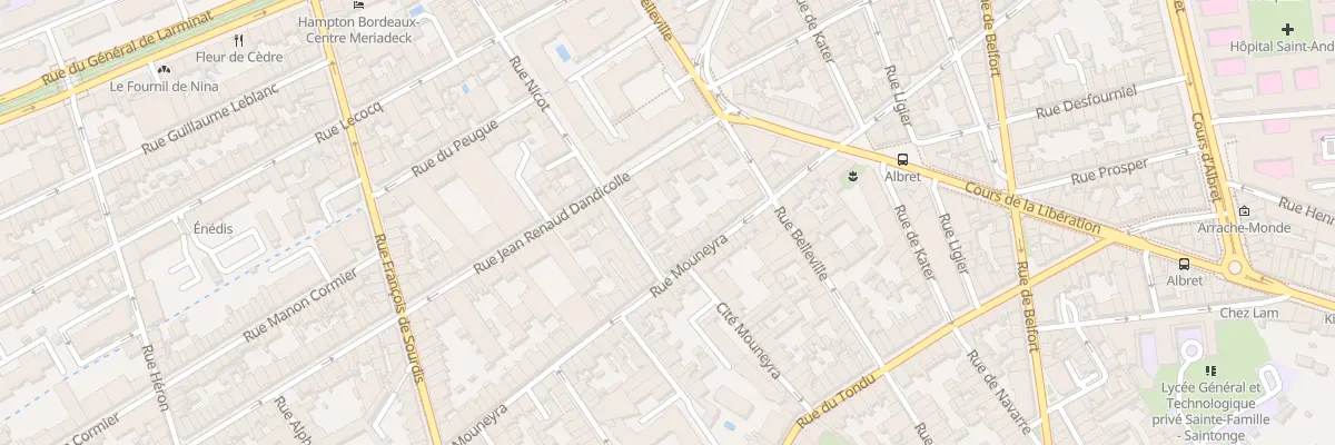 Plan du 68B Rue Nicot à Bordeaux