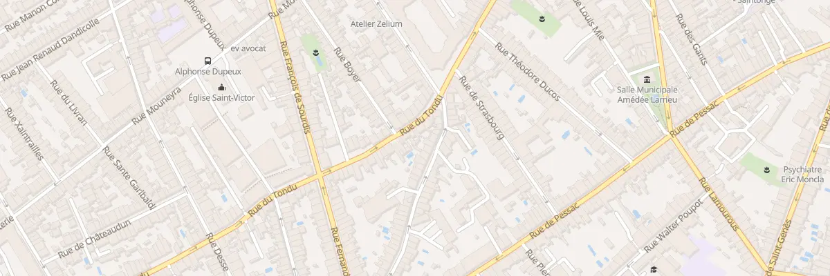Plan du 106 Rue du Tondu à Bordeaux