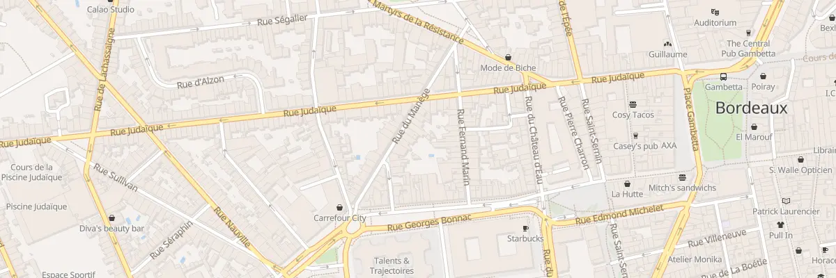 Plan du 22 Rue du Manège à Bordeaux