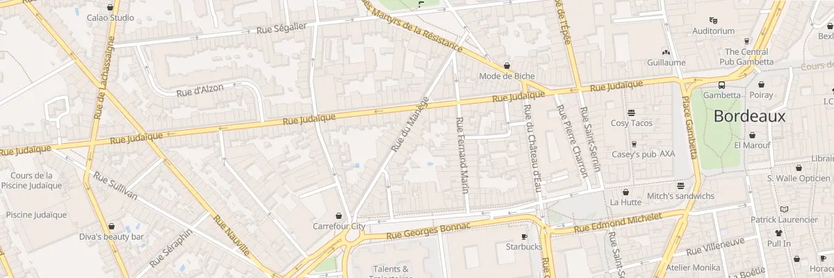 Plan du 20 Rue du Manège à Bordeaux