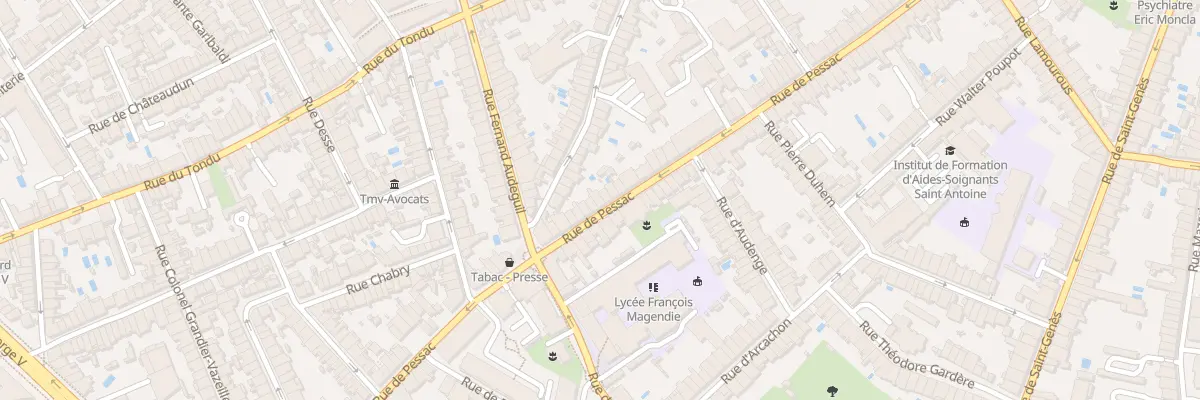 Plan du 169 Rue de Pessac à Bordeaux
