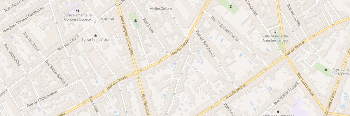 Plan du 108 Rue du Tondu à Bordeaux