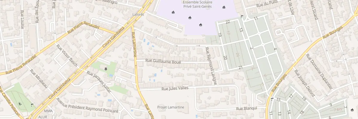 Plan du 30 Rue Guillaume Boue à Talence