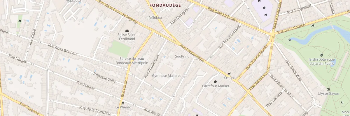 Plan du 174 Rue Fondaudège à Bordeaux
