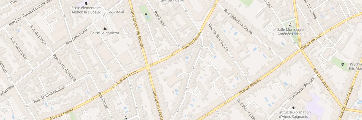 Plan du 114 Rue du Tondu à Bordeaux