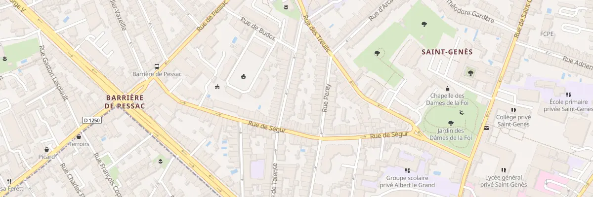 Plan du 30 Rue de Talence à Bordeaux