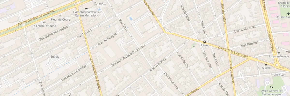 Plan du 24 Rue J Renaud Dandicolle à Bordeaux