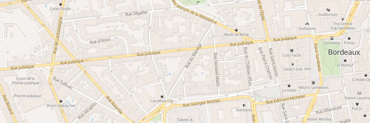 Plan du 25 Rue du Manège à Bordeaux