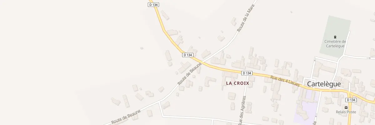 Plan du 2 Rte de Beaune à Cartelègue