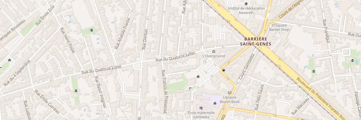Plan du 50 Rue du Quatorze Juillet à Talence