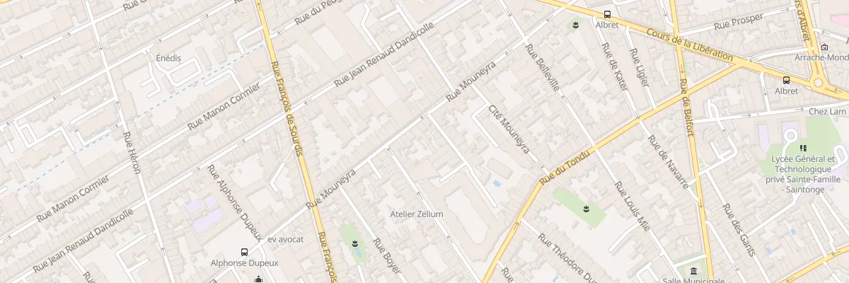 Plan du 96 Rue Mouneyra à Bordeaux