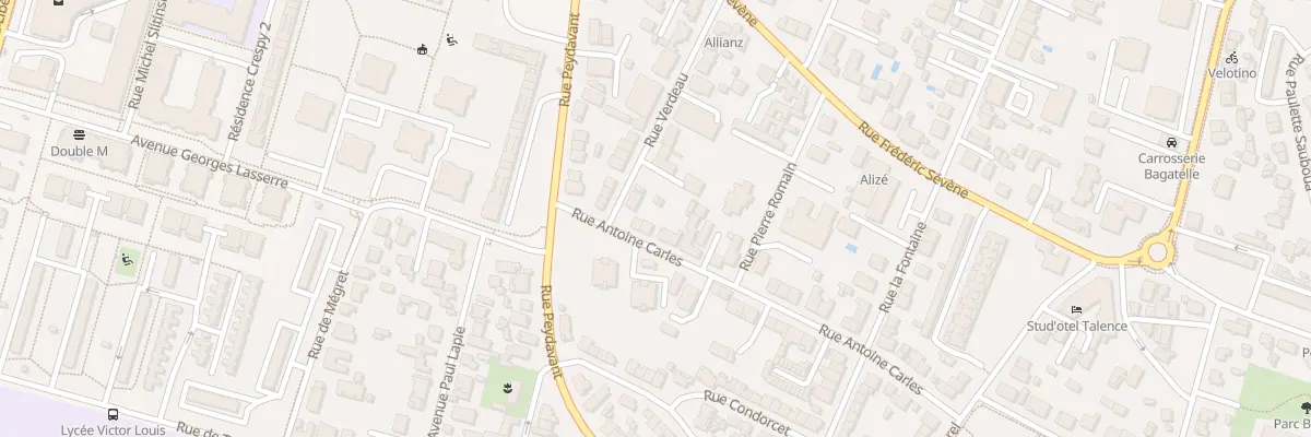 Plan du 10 Rue Antoine Carles à Talence