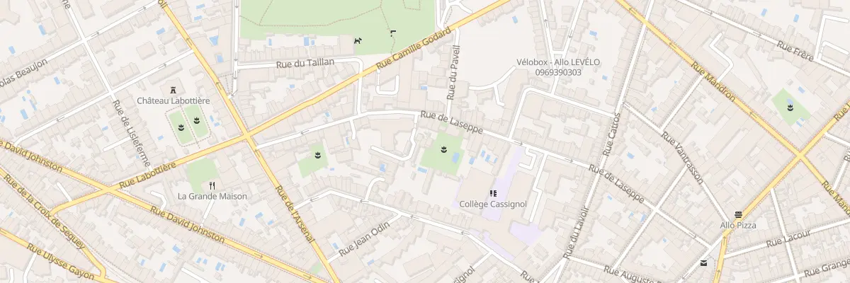 Plan du 84 Rue de Laseppe à Bordeaux