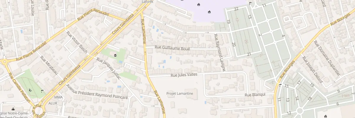 Plan du 23 Rue Guillaume Boue à Talence
