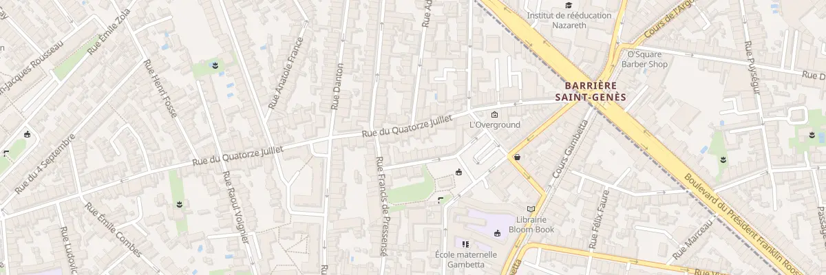 Plan du 52 Rue du Quatorze Juillet à Talence