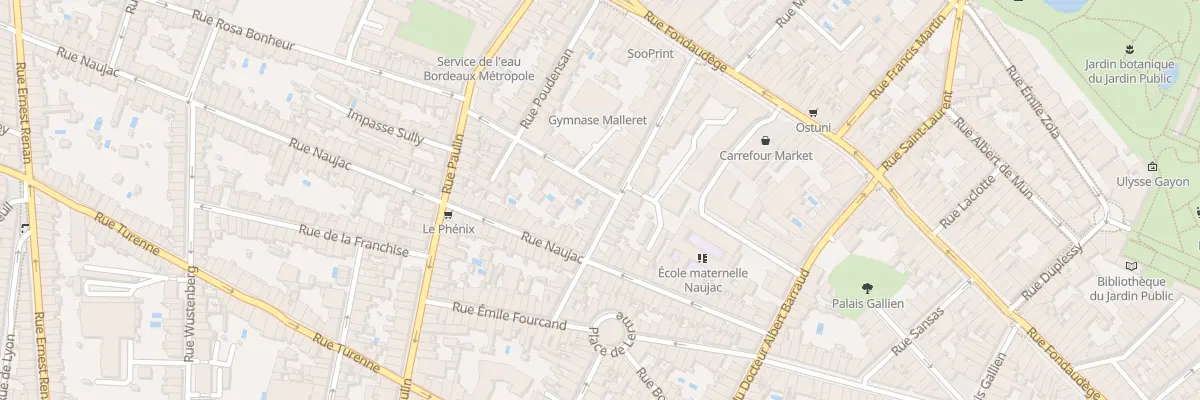 Plan du 23 Rue Malleret à Bordeaux