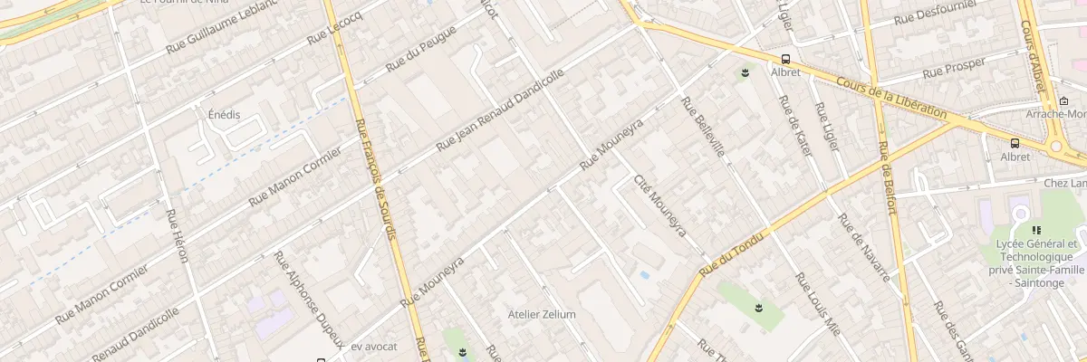 Plan du 105 Rue Mouneyra à Bordeaux