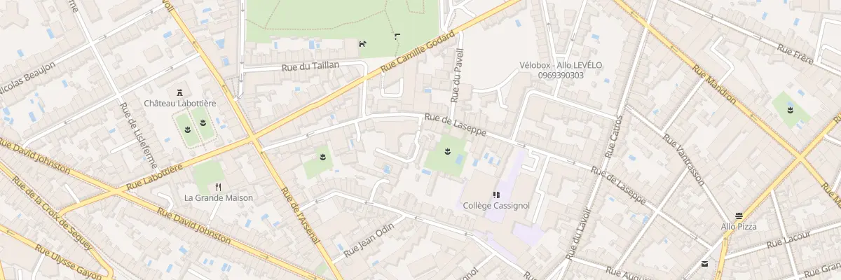 Plan du 86B Rue de Laseppe à Bordeaux