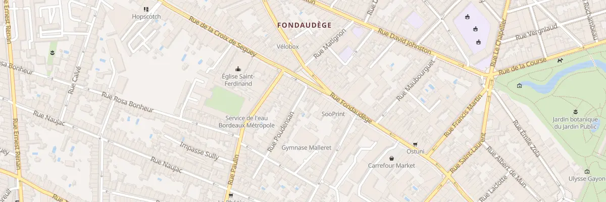 Plan du 186 Rue Fondaudège à Bordeaux