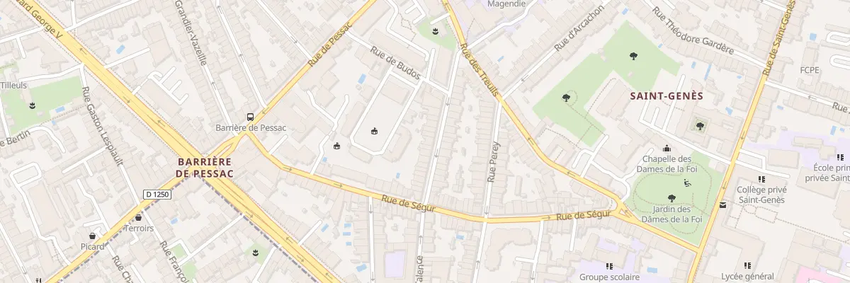 Plan du 15 Rue de Talence à Bordeaux