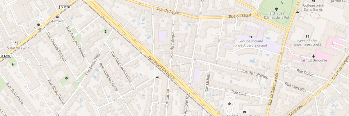 Plan du 68 Rue de Talence à Bordeaux