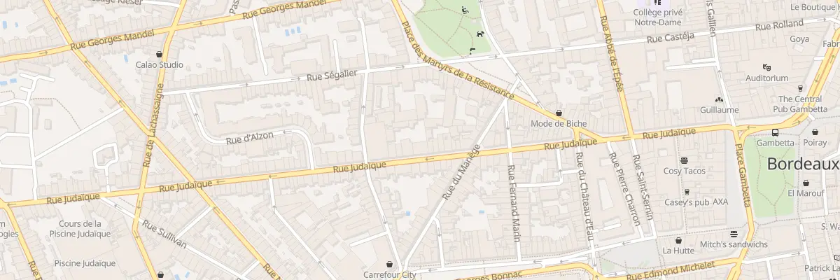 Plan du 89 Rue Judaïque à Bordeaux