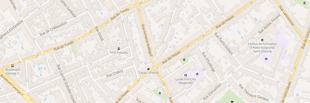 Plan du 212 Rue Fernand Audeguil à Bordeaux