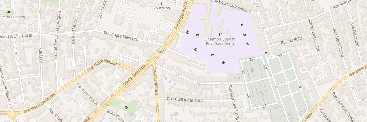 Plan du 164 Crs Gambetta à Talence