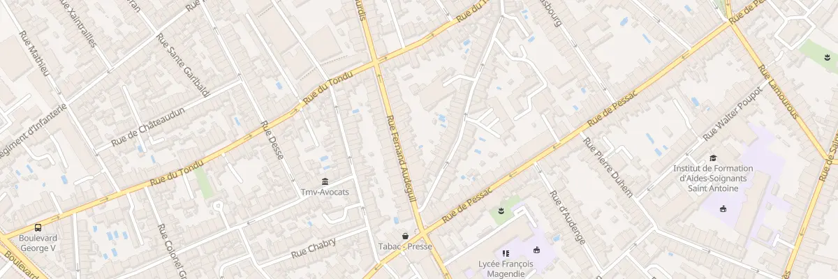 Plan du 202 Rue Fernand Audeguil à Bordeaux