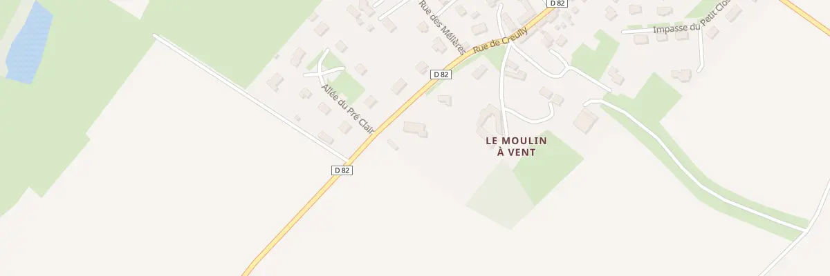 Plan du 1920 Rue de Creully Rucqueville à Moulins-en-Bessin