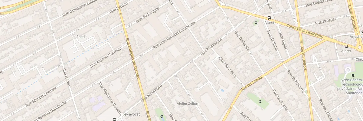 Plan du 109 Rue Mouneyra à Bordeaux