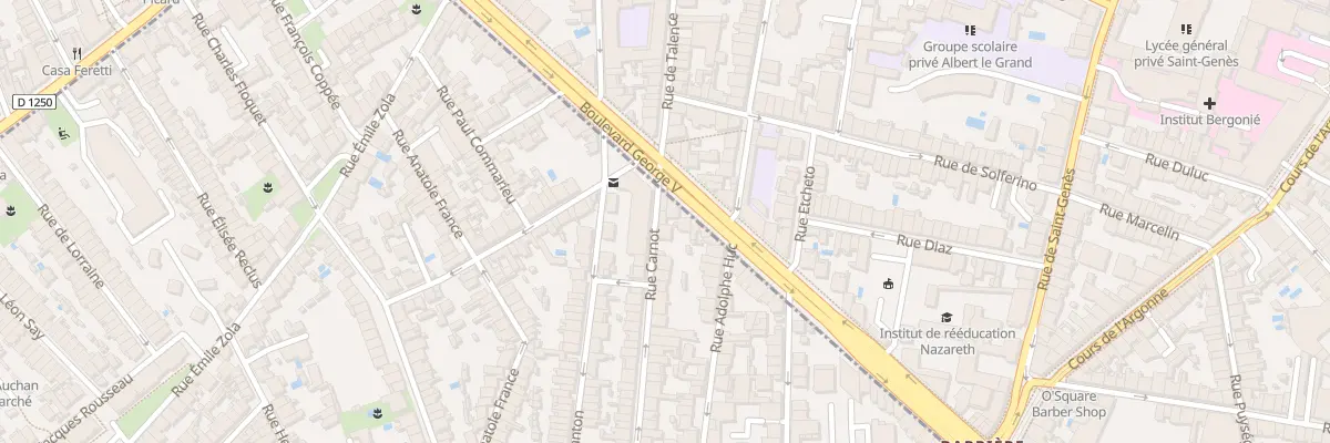 Plan du 6 Rue Carnot à Talence
