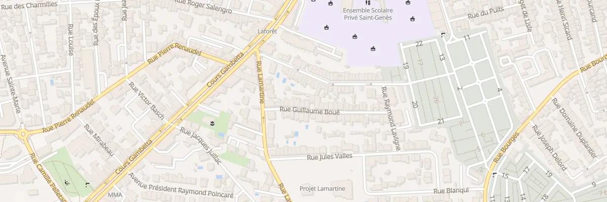 Plan du 16 Rue Guillaume Boue à Talence