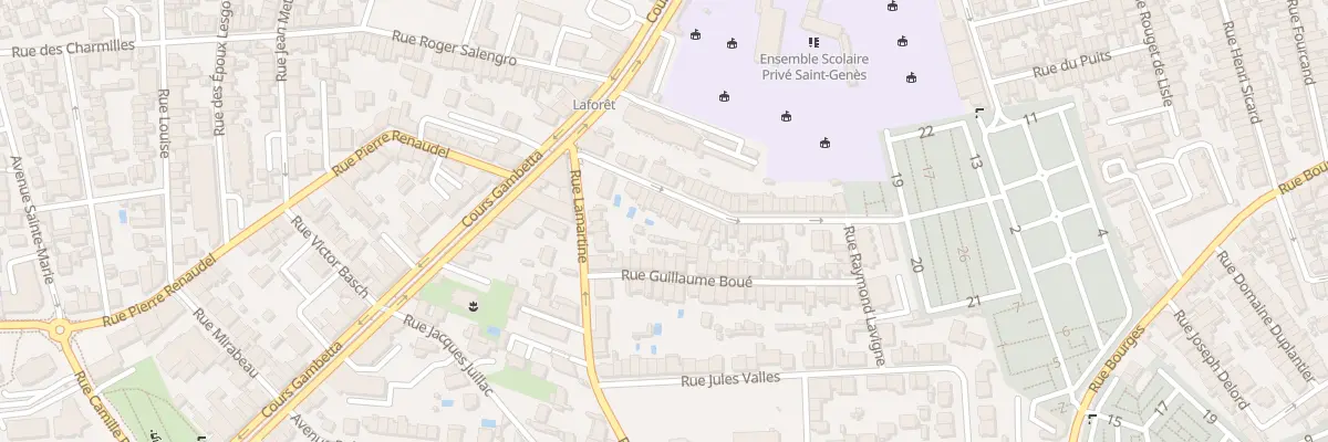 Plan du 21 Rue Bahus à Talence
