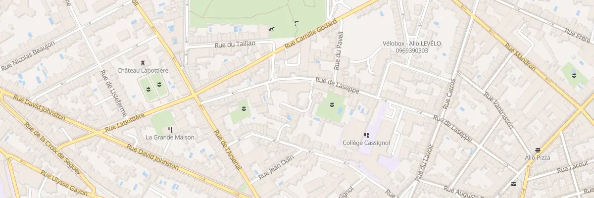 Plan du 100 Rue de Laseppe à Bordeaux