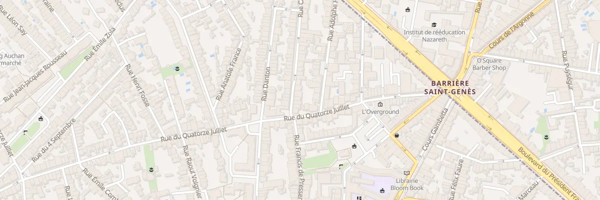 Plan du 66 Rue Carnot à Talence