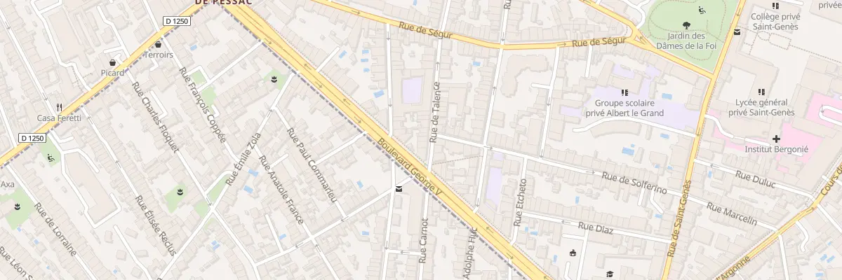 Plan du 57 Rue de Talence à Bordeaux