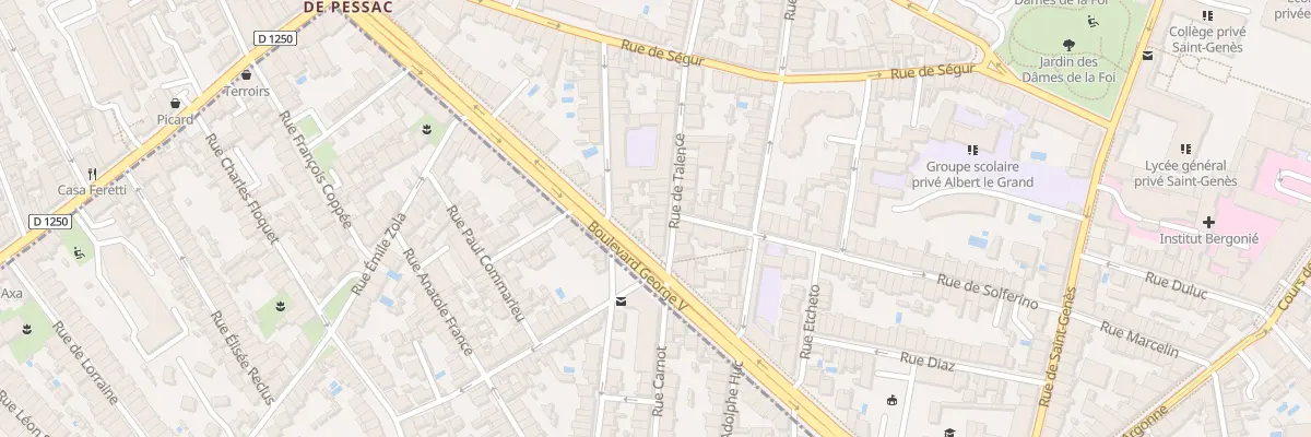 Plan du 55 Rue de Talence à Bordeaux