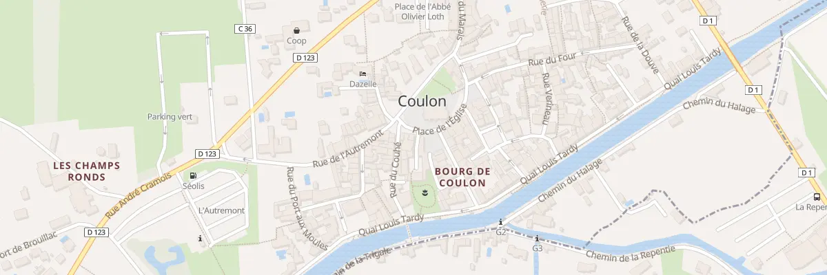 Plan du 12B Pl de l’Église à Coulon