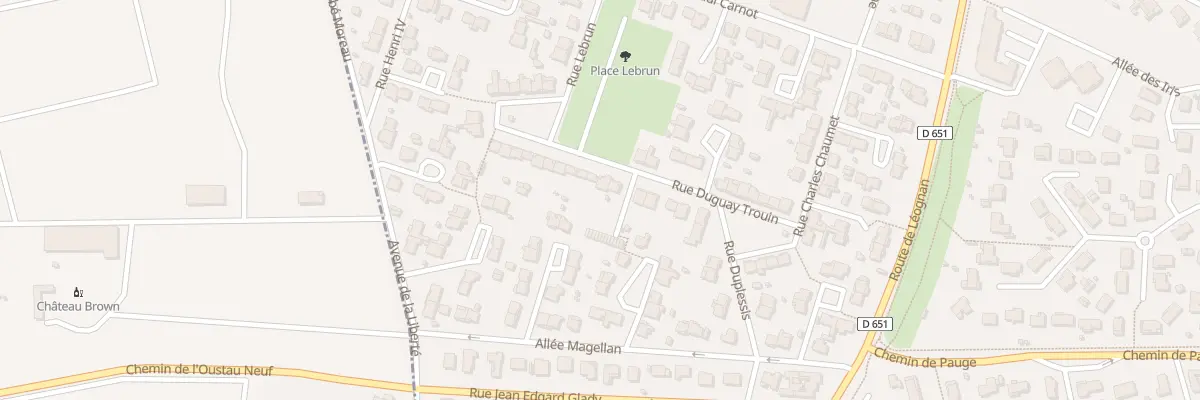 Plan du 14 Rue Duguay Trouin à Villenave-d’Ornon