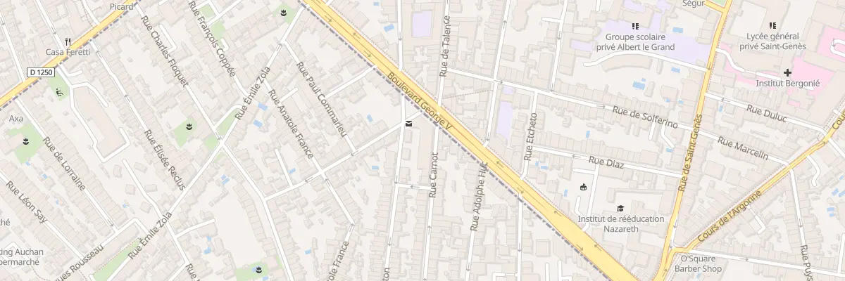 Plan du 1 Rue Carnot à Talence