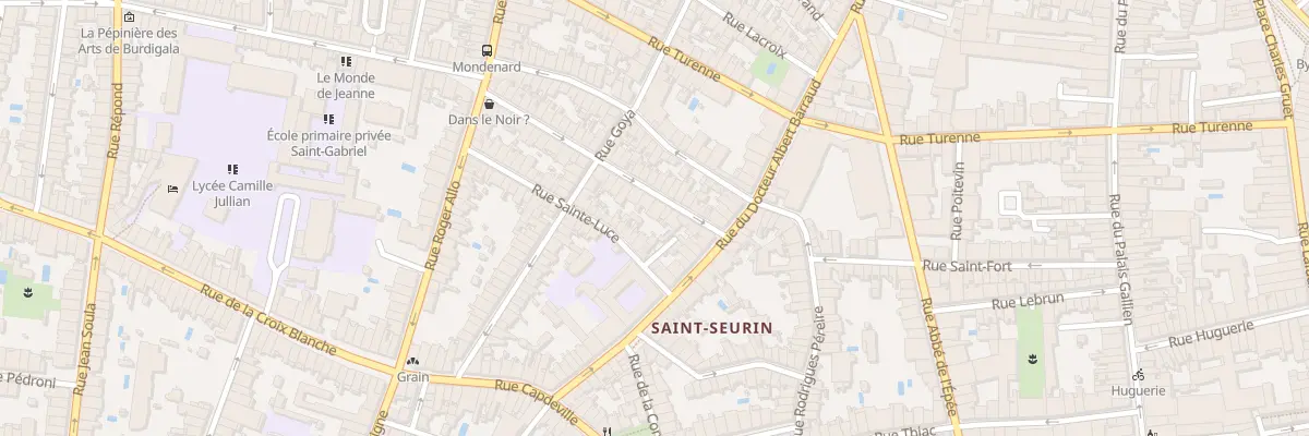 Plan du 12 Rue Mondenard à Bordeaux