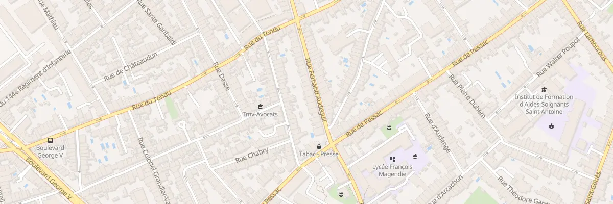 Plan du 165 Rue Fernand Audeguil à Bordeaux