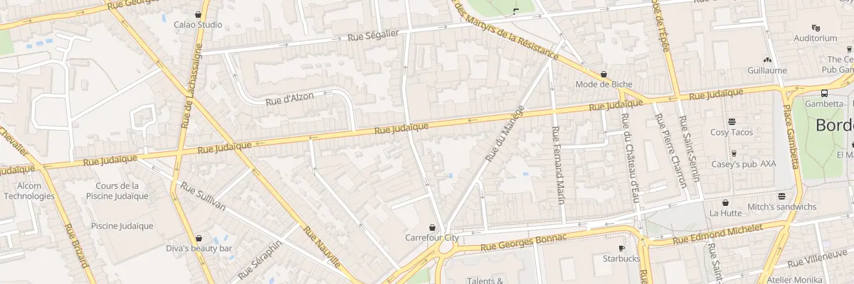 Plan du 94 Rue Judaïque à Bordeaux
