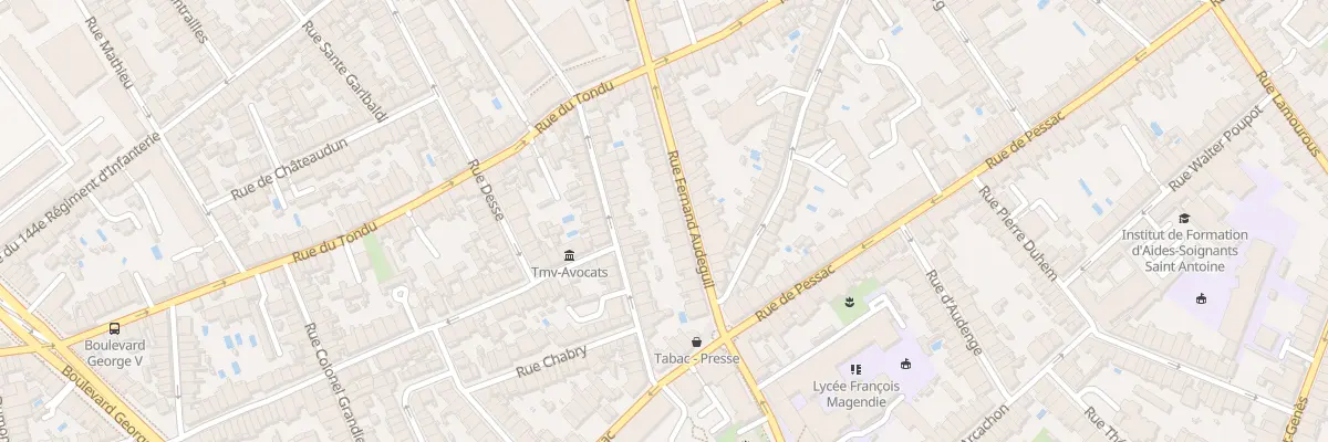 Plan du 161 Rue Fernand Audeguil à Bordeaux