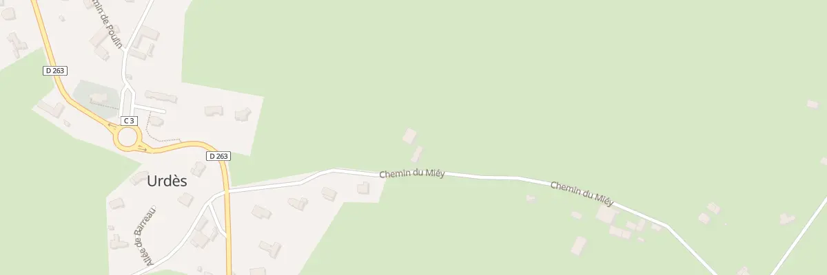 Plan du 227 Che du Miey / Urdes à Lacq